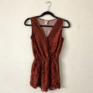 Sunflower print romper